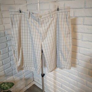 Hagger Clothing Men's Size 36 Waist Grey & Dark Grey Checkered Golf/Dress Shorts
